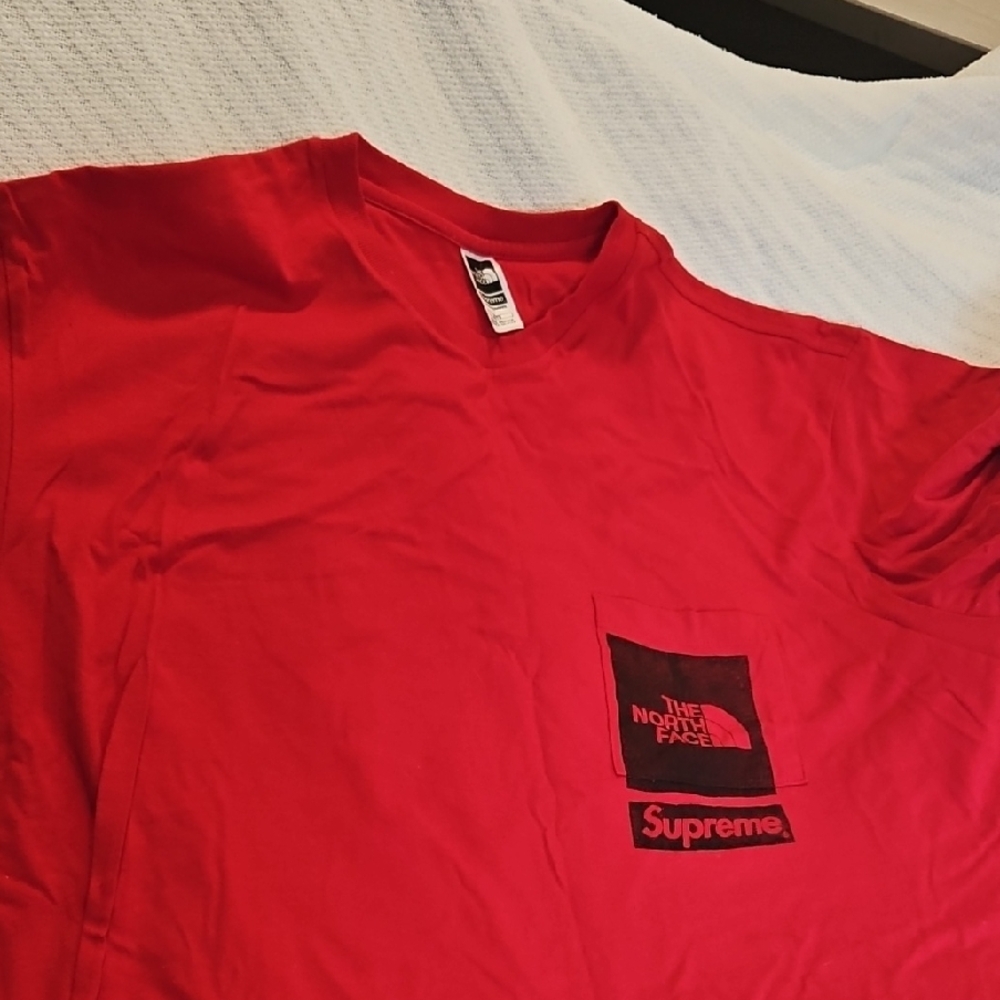 Supreme Red Short Sleeve Tee Vibrant Crew Neck